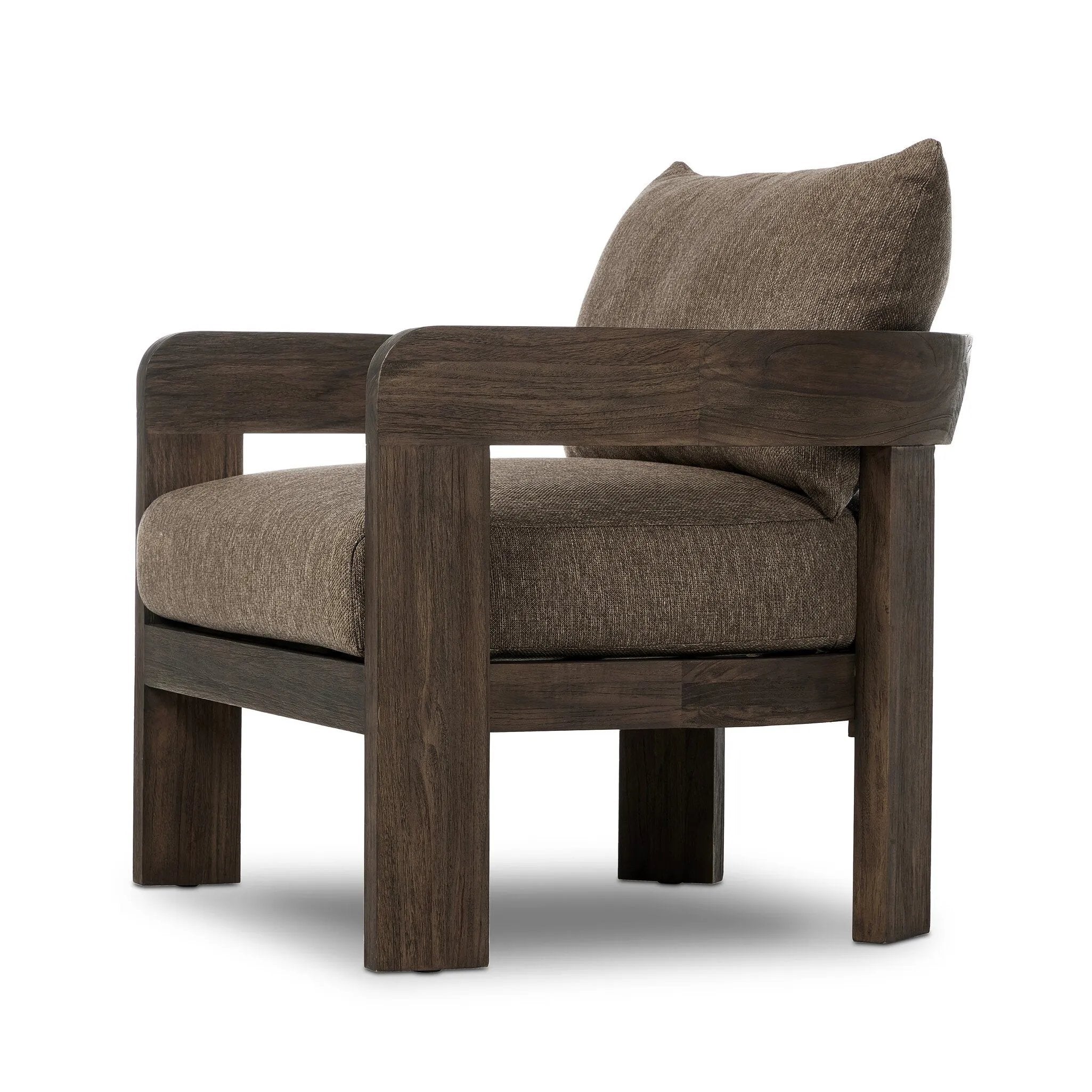 Featuring Jackson Ellor Brown Outdoor Chair by Four Hands at Amethyst Home. Introducing the Jackson Ellor Brown Outdoor Chair - the perfect addition to any outdoor space. Made for durability and comfort, this chair is designed for outdoor use. With a sleek and modern design, it will enhance any outdoor setting.
Overall Dimensions: 33.0" L x 35.0 " W x 33.0". Amethyst Home provides interior design, new home construction design consulting, vintage area rugs, and lighting in the San Diego metro area.