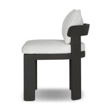 Crisp upholstery and metal framing form a simple barrel back outdoor dining chair, complemented by softened edges and a fluid shape for a classic look. Cover or store inside during inclement weather and when not in use. Amethyst Home provides interior design, new home construction design consulting, vintage area rugs, and lighting in the Alpharetta metro area.