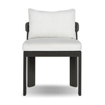 Crisp upholstery and metal framing form a simple barrel back outdoor dining chair, complemented by softened edges and a fluid shape for a classic look. Cover or store inside during inclement weather and when not in use. Amethyst Home provides interior design, new home construction design consulting, vintage area rugs, and lighting in the Nashville metro area.