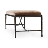 Channel Art Deco with a curved stretcher base of bronzed hammered iron and a velvety seat in a versatile earth tone. Style in the bedroom or entryway to create an extra surface, or in your living space for bonus seating Amethyst Home provides interior design, new home construction design consulting, vintage area rugs, and lighting in the Calabasas metro area.
