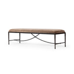 Channel Art Deco with a curved stretcher base of bronzed hammered iron and a velvety seat in a versatile earth tone. Style in the bedroom or entryway to create an extra surface, or in your living space for bonus seating Amethyst Home provides interior design, new home construction design consulting, vintage area rugs, and lighting in the Tampa metro area.