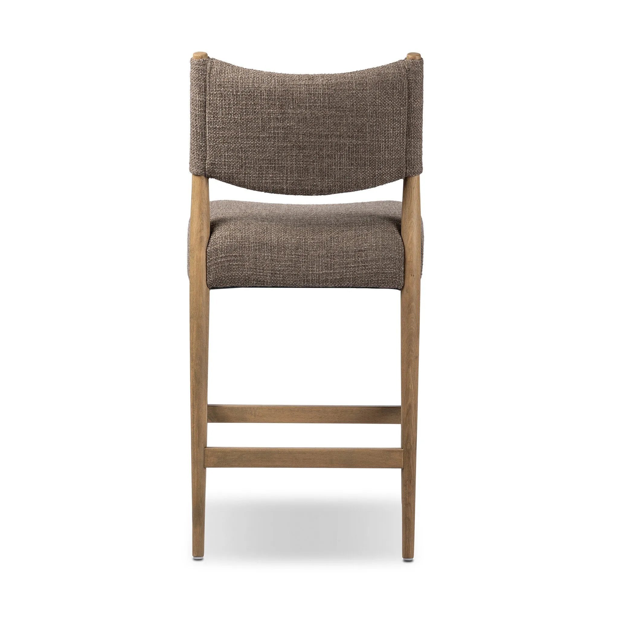 As lovers of organic modern materials at Amethyst, we love the optimistic inspired Jayla Counter Stool - Saxon Mink. This item pairs well with other brands such as Ethnicraft and is perfect for color drenched homes Amethyst Home provides interior design, new home construction design consulting, vintage area rugs, and lighting in the Houston metro area.