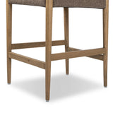As lovers of organic modern materials at Amethyst, we love the optimistic inspired Jayla Counter Stool - Saxon Mink. This item pairs well with other brands such as Ethnicraft and is perfect for color drenched homes Amethyst Home provides interior design, new home construction design consulting, vintage area rugs, and lighting in the Miami metro area.