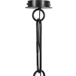 An oversized dome with a speckled glossy finish hangs from overscale chain links for impact. Links are removable to adjust the length Amethyst Home provides interior design, new home construction design consulting, vintage area rugs, and lighting in the Des Moines metro area.