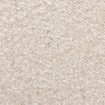 Bring a monochromatic, mixed-material look to the counter. Light solid oak shapes a curved seat back and sturdy frame for comfy seating upholstered with off-white performance fabric. A "handle" opening at the top of the seat back brings a touch of lightness to the look. Amethyst Home provides interior design, new home construction design consulting, vintage area rugs, and lighting in the Boston metro area.