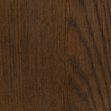 Bring a mixed-material look to the counter. Brown-finished solid oak shapes a curved seat back and sturdy frame for comfy seating upholstered with top-grain leather exclusive to Four Hands. A "handle" opening at the top of the seat back brings a touch of lightness to the look. Amethyst Home provides interior design, new home construction design consulting, vintage area rugs, and lighting in the Dallas metro area.