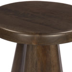 Add an extra surface anywhere with a solid mango end table with a playful clover shape Amethyst Home provides interior design, new home construction design consulting, vintage area rugs, and lighting in the Laguna Beach metro area.