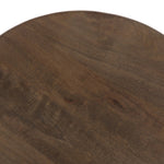 Add an extra surface anywhere with a solid mango end table with a playful clover shape Amethyst Home provides interior design, new home construction design consulting, vintage area rugs, and lighting in the San Diego metro area.