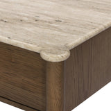 Bring storage to the bedside. Off-white marble pairs with light brown oak for a warm, minimalist look. This traditional-spirited nightstand's bullnose edges and rounded corners balance out the piece’s rectangular case.As lovers of natural design at Amethyst, we love the designer inspired Joah Nightstand - Antique White Marble. Amethyst Home provides interior design, new home construction design consulting, vintage area rugs, and lighting in the Boston metro area.