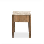 Bring storage to the bedside. Off-white marble pairs with light brown oak for a warm, minimalist look. This traditional-spirited nightstand's bullnose edges and rounded corners balance out the piece’s rectangular case.As lovers of natural design at Amethyst, we love the designer inspired Joah Nightstand - Antique White Marble. Amethyst Home provides interior design, new home construction design consulting, vintage area rugs, and lighting in the Omaha metro area.