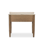 Bring storage to the bedside. Off-white marble pairs with light brown oak for a warm, minimalist look. This traditional-spirited nightstand's bullnose edges and rounded corners balance out the piece’s rectangular case.As lovers of natural design at Amethyst, we love the designer inspired Joah Nightstand - Antique White Marble. Amethyst Home provides interior design, new home construction design consulting, vintage area rugs, and lighting in the Winter Garden metro area.