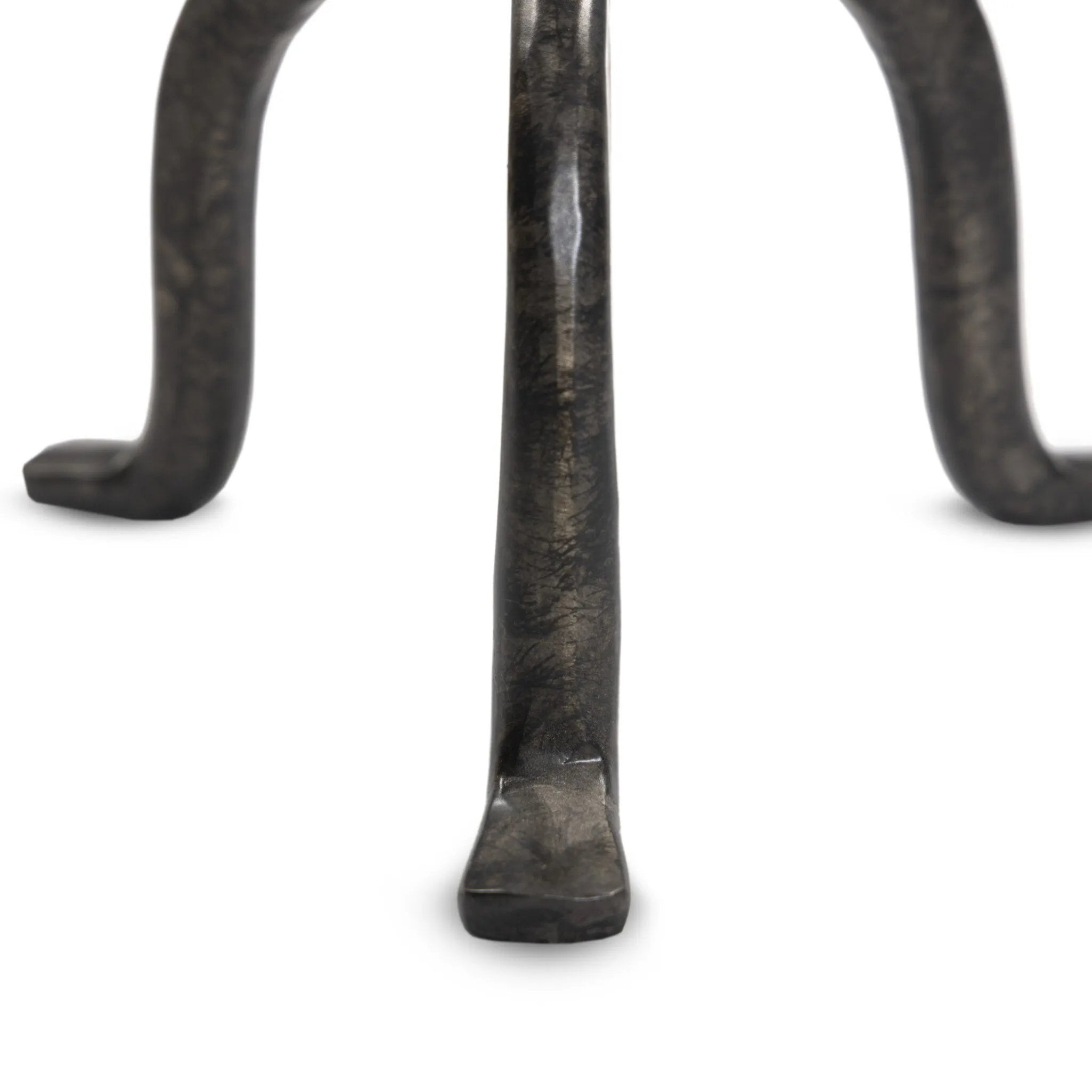 Featuring Jocelyn Raw Black Iron End Table by Four Hands at Amethyst Home. Formed from cast metal with a textured black finish, with turning details on the post for visual interest. Three curved legs are inspired by classic antique metal tables.
Size: 12" L x 12" W x 21" H
Materials: IronWeight: 4 lbs. Amethyst Home provides interior design, new home construction design consulting, vintage area rugs, and lighting in the Seattle metro area.