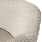 With a high, yarn-like pile that's soft to the touch, ivory upholstery pairs with an S-spring seat and enveloped frame for an inviting look and feel on this 360-degree swivel chair Amethyst Home provides interior design, new home construction design consulting, vintage area rugs, and lighting in the Park City metro area.
