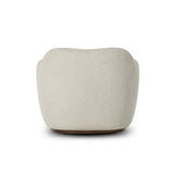 With a high, yarn-like pile that's soft to the touch, ivory upholstery pairs with an S-spring seat and enveloped frame for an inviting look and feel on this 360-degree swivel chair Amethyst Home provides interior design, new home construction design consulting, vintage area rugs, and lighting in the Washington metro area.