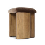 This unique accent stool makes a shapely statement in any room, with a wishbone-shaped base of amber-finished ash veneer and velvety cotton seat.As enthusiasts of modern aesthetics at Amethyst, we love the designer inspired Karick Accent Stool - Surrey Mink. This item pairs well with other brands such as Loloi Rugs and is perfect for modern homes Amethyst Home provides interior design, new home construction design consulting, vintage area rugs, and lighting in the Des Moines metro area.
