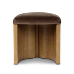 This unique accent stool makes a shapely statement in any room, with a wishbone-shaped base of amber-finished ash veneer and velvety cotton seat.As enthusiasts of modern aesthetics at Amethyst, we love the designer inspired Karick Accent Stool - Surrey Mink. This item pairs well with other brands such as Loloi Rugs and is perfect for modern homes Amethyst Home provides interior design, new home construction design consulting, vintage area rugs, and lighting in the Houston metro area.