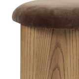 This unique accent stool makes a shapely statement in any room, with a wishbone-shaped base of amber-finished ash veneer and velvety cotton seat.As enthusiasts of modern aesthetics at Amethyst, we love the designer inspired Karick Accent Stool - Surrey Mink. This item pairs well with other brands such as Loloi Rugs and is perfect for modern homes Amethyst Home provides interior design, new home construction design consulting, vintage area rugs, and lighting in the Los Angeles metro area.