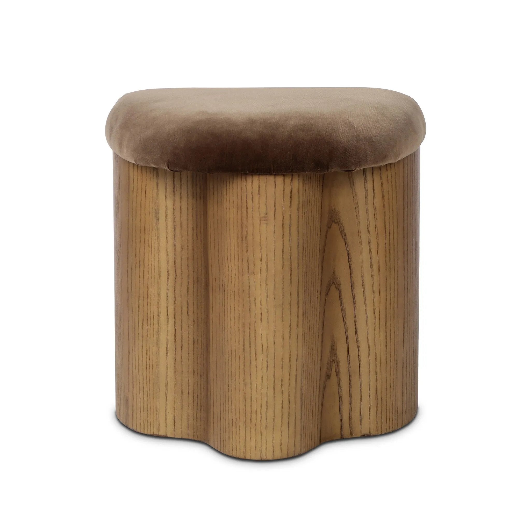 This unique accent stool makes a shapely statement in any room, with a wishbone-shaped base of amber-finished ash veneer and velvety cotton seat.As enthusiasts of modern aesthetics at Amethyst, we love the designer inspired Karick Accent Stool - Surrey Mink. This item pairs well with other brands such as Loloi Rugs and is perfect for modern homes Amethyst Home provides interior design, new home construction design consulting, vintage area rugs, and lighting in the Seattle metro area.