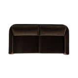 Float-style this unique sofa in a room to show off design details like sleek lines and rear cutouts. Designed with S spring construction, foam and fiber seat cushioning and loose feather-blend back cushions. Upholstered in a soft, velvety cotton. Amethyst Home provides interior design, new home construction design consulting, vintage area rugs, and lighting in the Calabasas metro area.