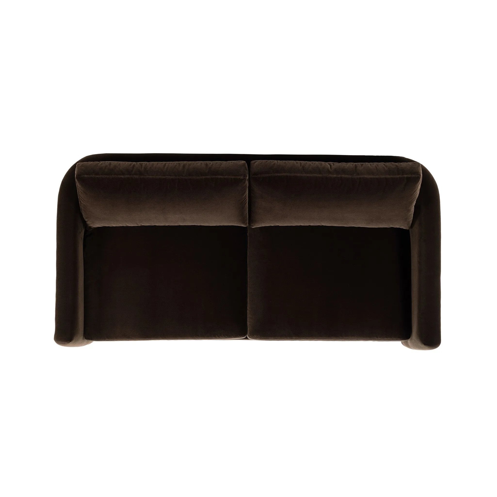 Float-style this unique sofa in a room to show off design details like sleek lines and rear cutouts. Designed with S spring construction, foam and fiber seat cushioning and loose feather-blend back cushions. Upholstered in a soft, velvety cotton. Amethyst Home provides interior design, new home construction design consulting, vintage area rugs, and lighting in the Calabasas metro area.