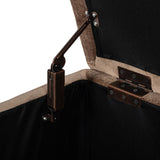 Picture this contemporary yet timeless trunk at the foot of your bed, for storage of extra linens, clothing or throw pillows. This soft, structured piece features a velvety fabric with vertical channel tufting. All grounded by a solid oak base. Amethyst Home provides interior design, new home construction design consulting, vintage area rugs, and lighting in the Los Angeles metro area.