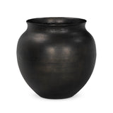 Cast aluminum featuring thousands of small, hammered details adds traditional flair to this outdoor-safe vessel, inspired by copper work found in Mexico. Finished in an antique bronze that's dark and sophisticated.As lovers of organic modern materials at Amethyst, we love the optimistic inspired Kavya Planter. Amethyst Home provides interior design, new home construction design consulting, vintage area rugs, and lighting in the Alpharetta metro area.