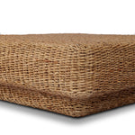 Textural banana leaf is subtly bleached to bring a coastal look to this fully woven coffee table. Adds a casual, elevated element to the living space.As lovers of natural aesthetics at Amethyst, we love the designer inspired Keira Coffee Table. This item pairs well with other brands such as Surya and is perfect for color drenched homes Amethyst Home provides interior design, new home construction design consulting, vintage area rugs, and lighting in the Alpharetta metro area.