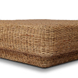 Textural banana leaf is subtly bleached to bring a coastal look to this fully woven coffee table. Adds a casual, elevated element to the living space.As lovers of natural aesthetics at Amethyst, we love the designer inspired Keira Coffee Table. This item pairs well with other brands such as Surya and is perfect for color drenched homes Amethyst Home provides interior design, new home construction design consulting, vintage area rugs, and lighting in the Alpharetta metro area.