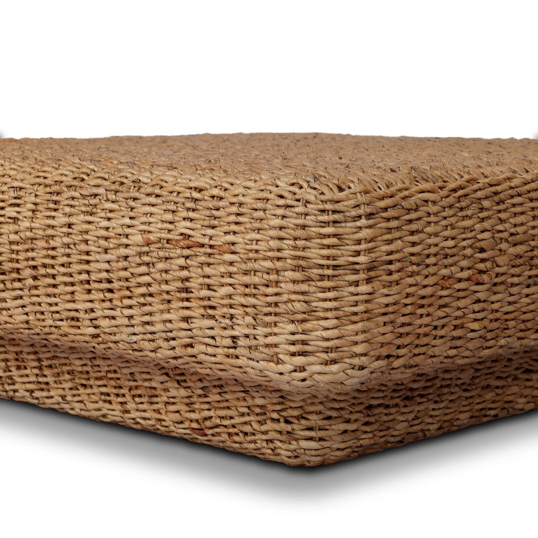 Textural banana leaf is subtly bleached to bring a coastal look to this fully woven coffee table. Adds a casual, elevated element to the living space.As lovers of natural aesthetics at Amethyst, we love the designer inspired Keira Coffee Table. This item pairs well with other brands such as Surya and is perfect for color drenched homes Amethyst Home provides interior design, new home construction design consulting, vintage area rugs, and lighting in the Alpharetta metro area.