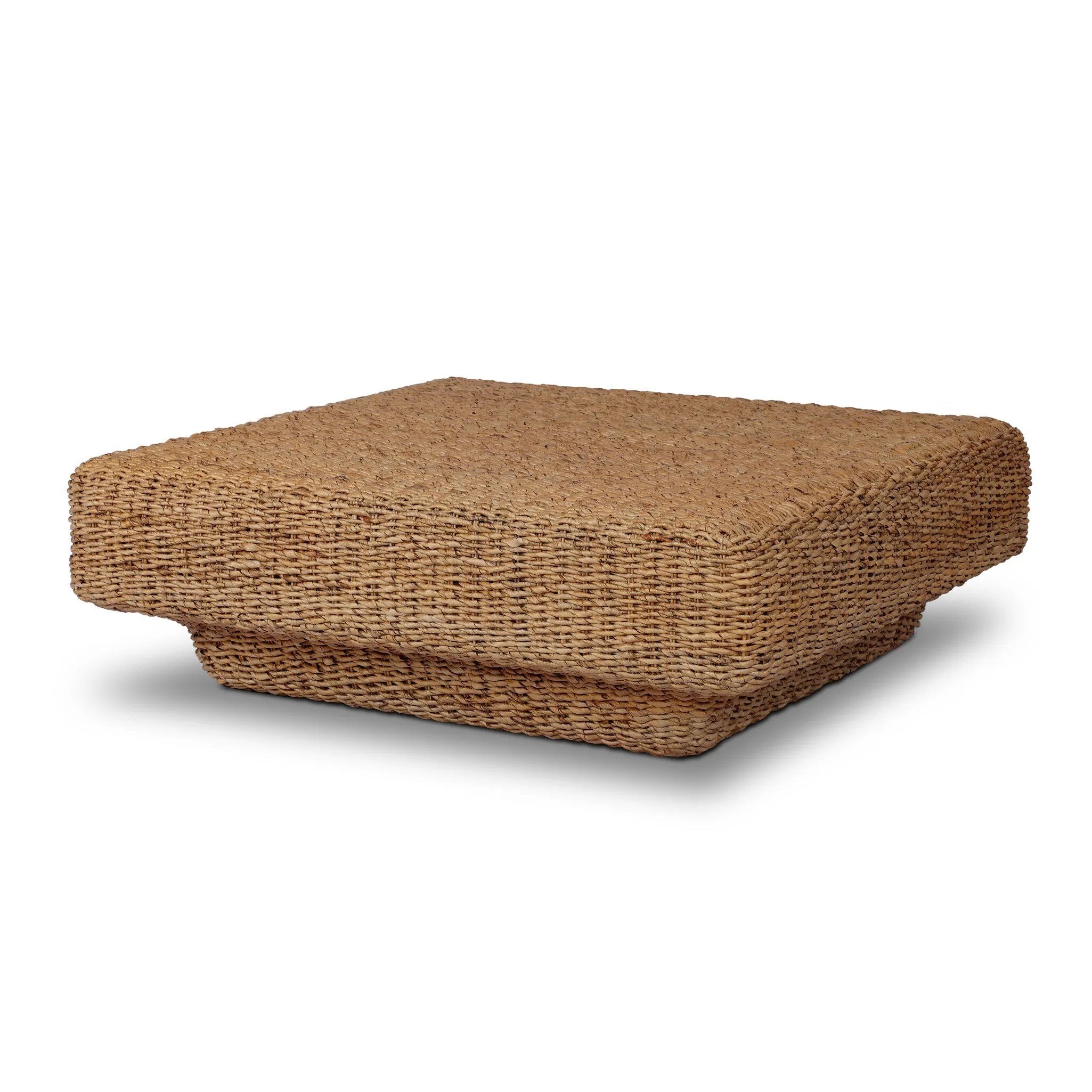 Textural banana leaf is subtly bleached to bring a coastal look to this fully woven coffee table. Adds a casual, elevated element to the living space.As lovers of natural aesthetics at Amethyst, we love the designer inspired Keira Coffee Table. This item pairs well with other brands such as Surya and is perfect for color drenched homes Amethyst Home provides interior design, new home construction design consulting, vintage area rugs, and lighting in the Omaha metro area.