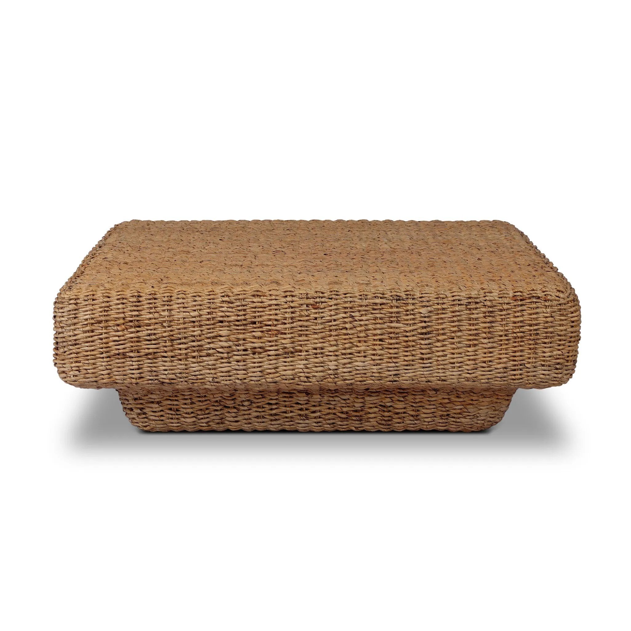 Textural banana leaf is subtly bleached to bring a coastal look to this fully woven coffee table. Adds a casual, elevated element to the living space.As lovers of natural aesthetics at Amethyst, we love the designer inspired Keira Coffee Table. This item pairs well with other brands such as Surya and is perfect for color drenched homes Amethyst Home provides interior design, new home construction design consulting, vintage area rugs, and lighting in the Portland metro area.
