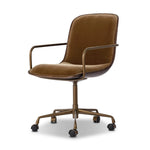 Our mixed material take on the midcentury molded ply chair. Plush ochre velvet seating pairs with a wooden back of rich brown burl and burnished brass arms that wrap under the seat and behind the back, for a continuous, flowing feel. This design-forward material mix creates a tonal and textural contrast that feels both found and fresh. Amethyst Home provides interior design, new home construction design consulting, vintage area rugs, and lighting in the Calabasas metro area.