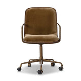Our mixed material take on the midcentury molded ply chair. Plush ochre velvet seating pairs with a wooden back of rich brown burl and burnished brass arms that wrap under the seat and behind the back, for a continuous, flowing feel. This design-forward material mix creates a tonal and textural contrast that feels both found and fresh. Amethyst Home provides interior design, new home construction design consulting, vintage area rugs, and lighting in the Laguna Beach metro area.