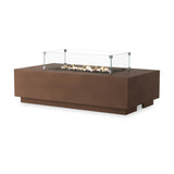 Designed for use in residential and hospitality spaces, this tempered glass wind guard kit is designed to fit the outline shape of the Kenton Outdoor Fire Table. It protects the fire from waning in the wind. Refer to included assembly instructions for correct installation. Amethyst Home provides interior design, new home construction design consulting, vintage area rugs, and lighting in the Austin metro area.