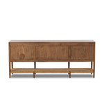 Add a coastal element to your living space with this organic-spirited media console. A woven paper cord shelf in a checkered pattern brings texture to a warm oak frame and tapered legs. Rear cutouts for cord management.As fans of clean materials at Amethyst, we love the optimistic inspired Kenzo Media Console - Warm Natural Oak Veneer. Amethyst Home provides interior design, new home construction design consulting, vintage area rugs, and lighting in the Dallas metro area.