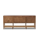 Add a coastal element to your living space with this organic-spirited media console. A woven paper cord shelf in a checkered pattern brings texture to a warm oak frame and tapered legs. Rear cutouts for cord management.As fans of clean materials at Amethyst, we love the optimistic inspired Kenzo Media Console - Warm Natural Oak Veneer. Amethyst Home provides interior design, new home construction design consulting, vintage area rugs, and lighting in the Dallas metro area.