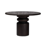 Featuring Kerrville Burnt Pine Round Dining Table by Four Hands at Amethyst Home. Solid pine pairs with a burnt finish for a warm, antiqued look, while a pedestal-style base and thoughtful detailing update the classic turn shape.
Overall Dimensions: 48.0" L x 48.0 " W x 30.0" H
Materials: Solid Pine, Poplar Eucalyptus PlywoodWeight: 179.67 lbs. Amethyst Home provides interior design, new home construction design consulting, vintage area rugs, and lighting in the Houston metro area.