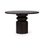 Featuring Kerrville Burnt Pine Round Dining Table by Four Hands at Amethyst Home. Solid pine pairs with a burnt finish for a warm, antiqued look, while a pedestal-style base and thoughtful detailing update the classic turn shape.
Overall Dimensions: 48.0" L x 48.0 " W x 30.0" H
Materials: Solid Pine, Poplar Eucalyptus PlywoodWeight: 179.67 lbs. Amethyst Home provides interior design, new home construction design consulting, vintage area rugs, and lighting in the San Diego metro area.
