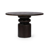 Featuring Kerrville Burnt Pine Round Dining Table by Four Hands at Amethyst Home. Solid pine pairs with a burnt finish for a warm, antiqued look, while a pedestal-style base and thoughtful detailing update the classic turn shape.
Overall Dimensions: 48.0" L x 48.0 " W x 30.0" H
Materials: Solid Pine, Poplar Eucalyptus PlywoodWeight: 179.67 lbs. Amethyst Home provides interior design, new home construction design consulting, vintage area rugs, and lighting in the San Diego metro area.
