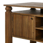 Featuring Kerrville Light Pine Desk by Four Hands at Amethyst Home. Crafted in light pine, this desk exudes rustic character with cylindrical legs and ample workspace. Equipped with doors, file drawers and shelves, it provides versatile storage solutions in a traditional design.
Overall Dimensions: 30.0" L x 75.0 " W x 30.5" H
Materials: Solid PineWeight: 20. Amethyst Home provides interior design, new home construction design consulting, vintage area rugs, and lighting in the Monterey metro area.