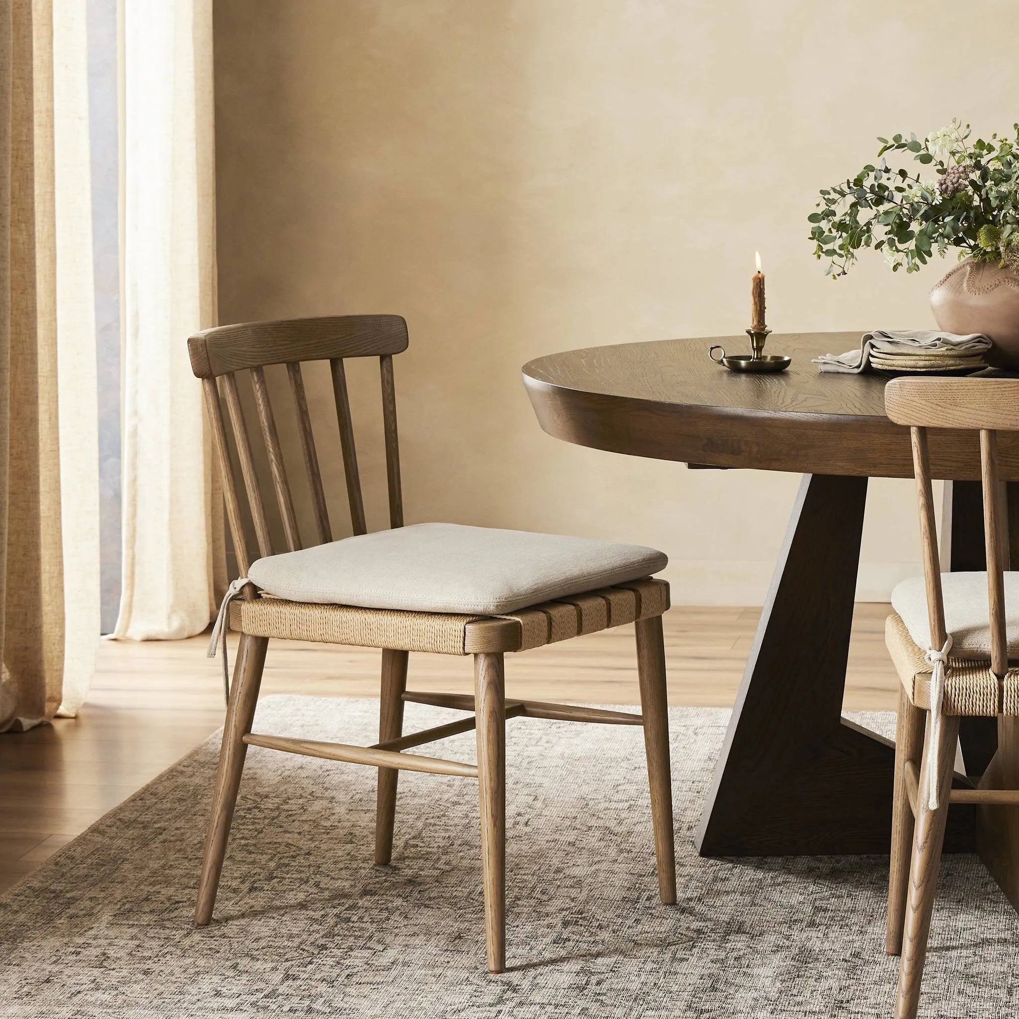 Kershaw Dining Chai Amethyst Home provides interior design, new home construction design consulting, vintage area rugs, and lighting in the Park City metro area.