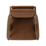 Made with thick-cut top-grain leather with a plump, pronounced grain, a sling-style chair features feather- and fiber-blend cushions for comfort, with clean boxing detailing. Between tapered oak legs, stretchers shape a slight arch, for an intriguing design detail Amethyst Home provides interior design, new home construction design consulting, vintage area rugs, and lighting in the Los Angeles metro area.