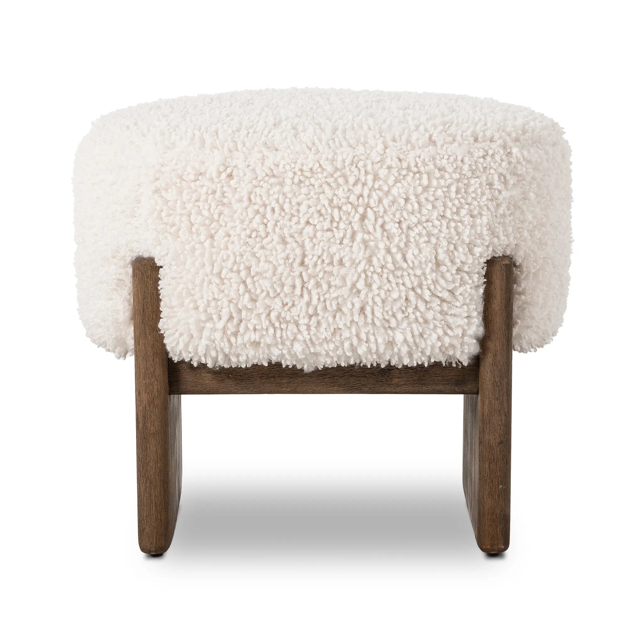 Style this vintage-inspired accent stool just about anywhere. A cradle base of wire-brushed parawood supports heavily textured upholstered seating Amethyst Home provides interior design, new home construction design consulting, vintage area rugs, and lighting in the Kansas City metro area.