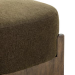 Featuring Kirby Sutton Olive Accent Stool by Four Hands at Amethyst Home. Style this vintage-inspired accent stool just about anywhere. A cradle base of wire-brushed parawood supports olive high-performance fabric. Performance fabrics are specially created to withstand spills, stains, high traffic and wear, ensuring long-term comfort and unmatched durabili. Amethyst Home provides interior design, new home construction design consulting, vintage area rugs, and lighting in the Alpharetta metro area.