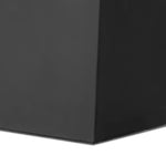 Cast black concrete forms a monolithic planter for use indoors and out. Cover or store indoors during inclement weather and when not in use Amethyst Home provides interior design, new home construction design consulting, vintage area rugs, and lighting in the Austin metro area.