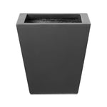 Cast black concrete forms a monolithic planter for use indoors and out. Cover or store indoors during inclement weather and when not in use Amethyst Home provides interior design, new home construction design consulting, vintage area rugs, and lighting in the Winter Garden metro area.