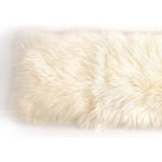 The Lalo Lambskin Lumbar Pillow with an insert is made of 100% unshorn sheepskin and brings all the texture to your bedroom or living room sofa Amethyst Home provides interior design, new home construction design consulting, vintage area rugs, and lighting in the Alpharetta metro area.