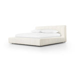 Wide, vertical channeling and low styling speak to the modish Italian influence of this softly textured bed upholstered in cream high-performance fabric. Performance fabrics are specially created to withstand spills, stains, high traffic and wear, ensuring long-term comfort and unmatched durability Amethyst Home provides interior design, new home construction design consulting, vintage area rugs, and lighting in the Salt Lake City metro area.