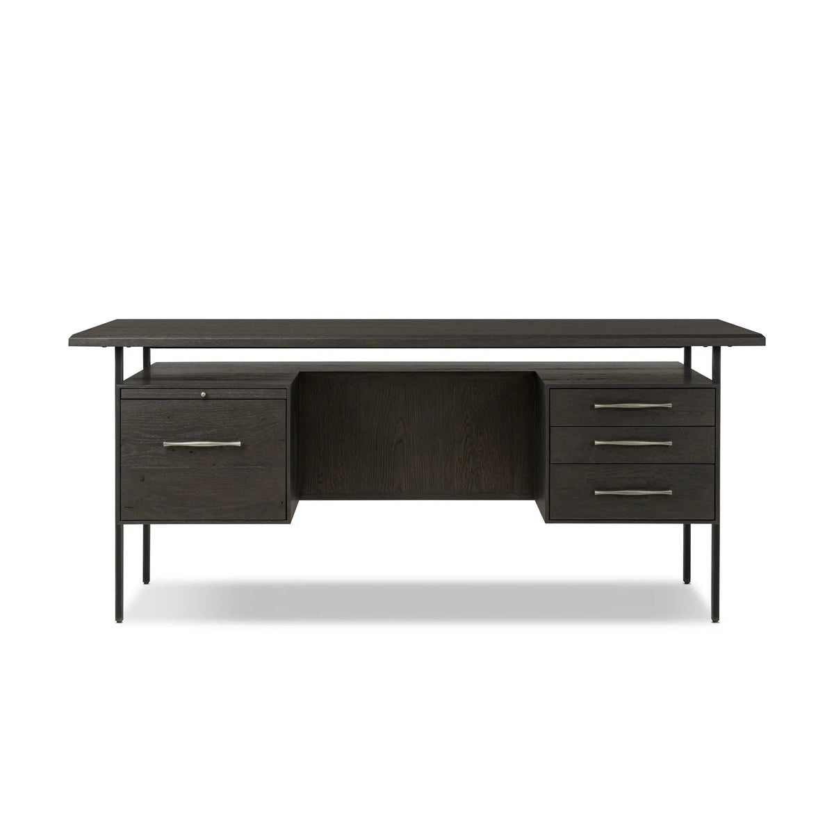 Lauren Charcoal Oak Resawn Desk | ready to ship!