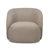 Low in profile with tight, impeccable tailoring, a 360-degree swivel chair is upholstered in a neutral performance fabric that works into a range of spaces and styles with ease. Foam cushioning and S-spring suspension ensures comfort. Amethyst Home provides interior design, new home construction design consulting, vintage area rugs, and lighting in the Alpharetta metro area.